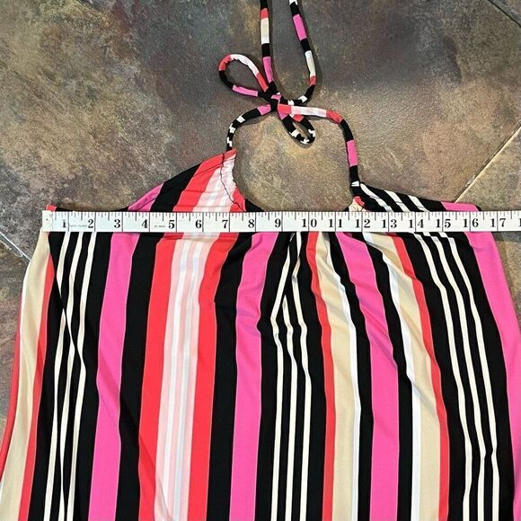 Lane Bryant Multicolored Halter Neck Swing Maxi Dress 18/20 - Picture 8 of 14